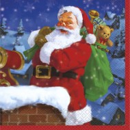 Holiday Santa Claus Christmas Paper Napkins